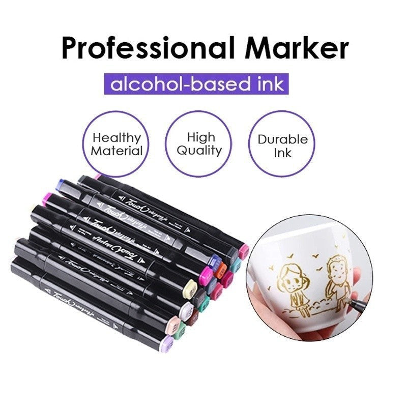 3 Livros Bobbie Goods 100 Folhas + Caneta Marcadores com Ponta Dupla 24 Cores