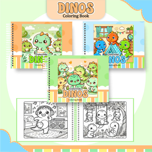 Livro de Colorir Dinos - 100 Folhas