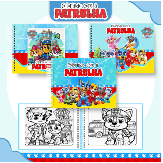 Livro de Colorir Patrulha - 100 Folhas