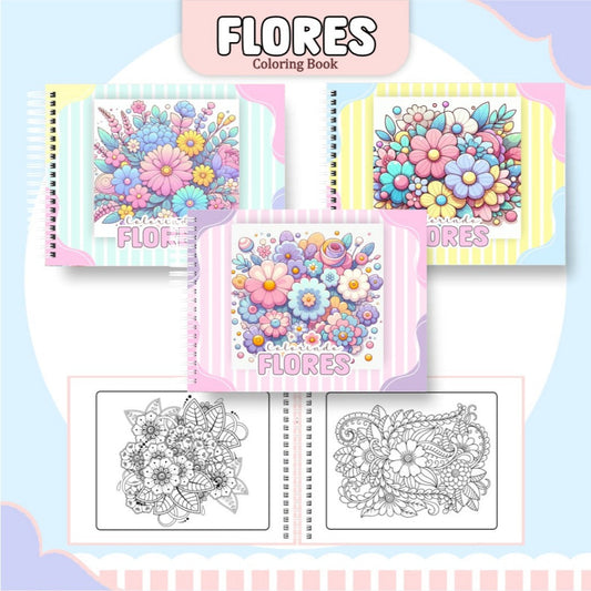Livro de Colorir Flores - 100 Folhas
