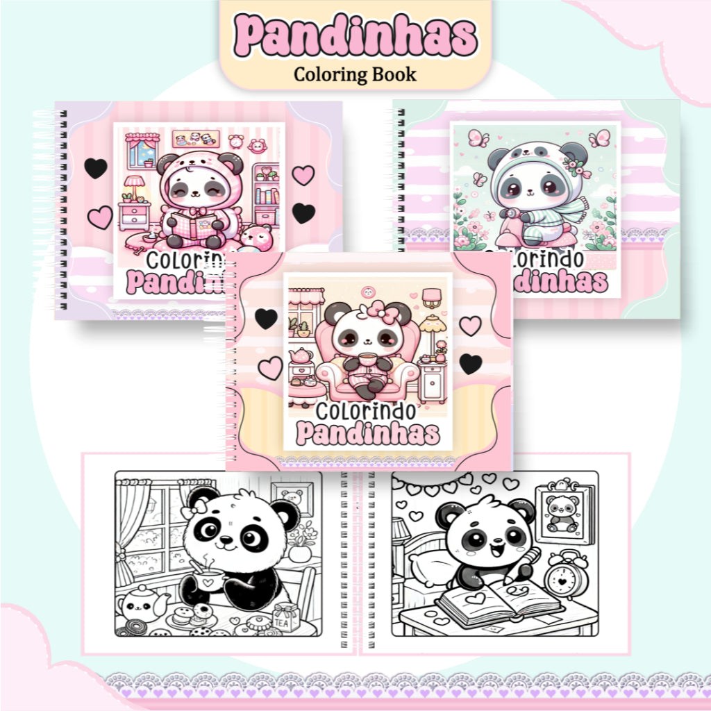 Livro de Colorir Pandinha - 100 Folhas