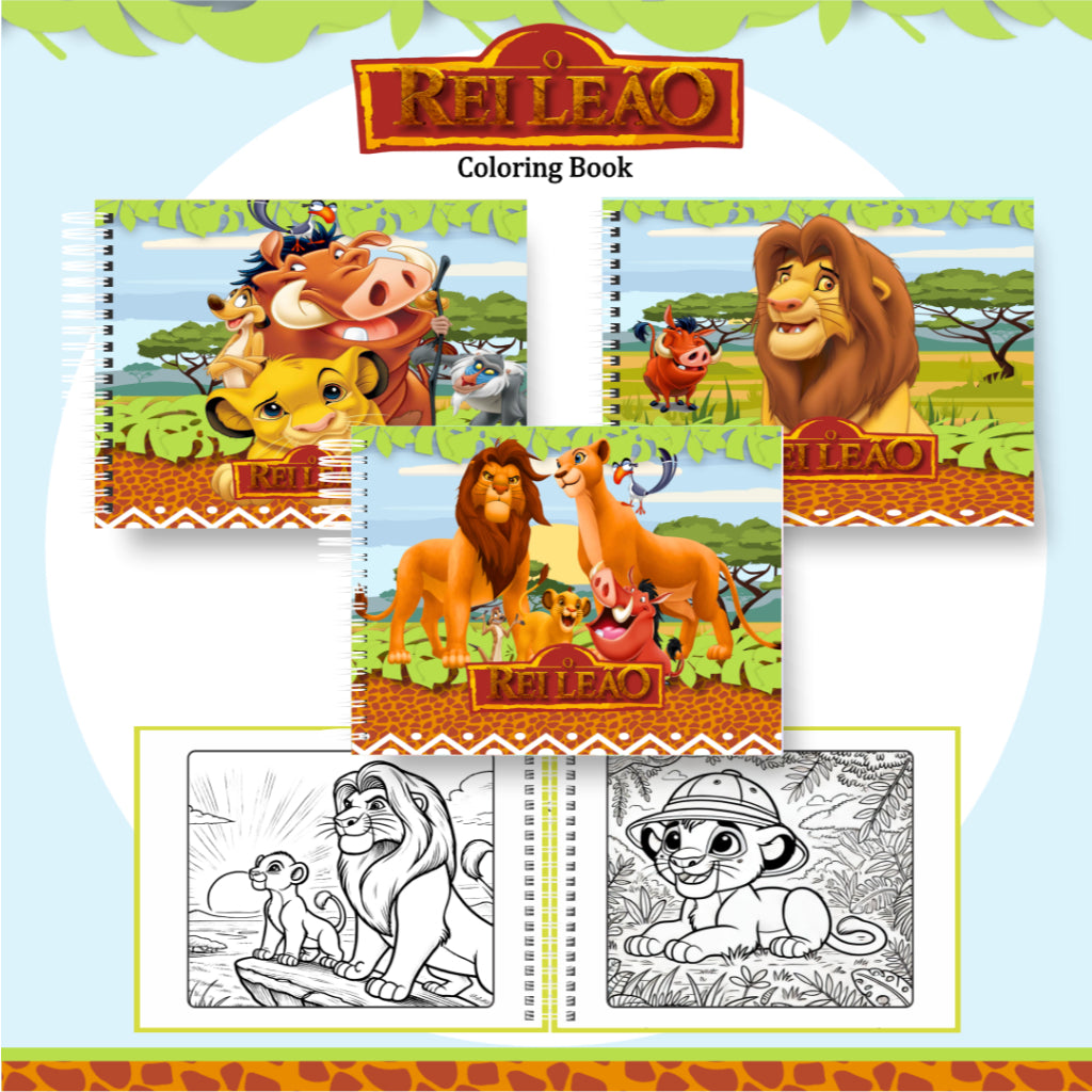 Livro de Colorir Rei Leão - 100 Folhas
