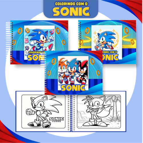 Livro de Colorir Sonic - 100 Folhas