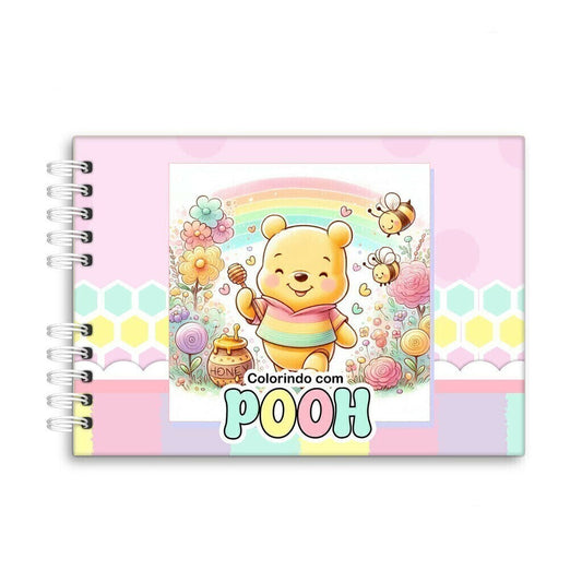 Livro de Colorir Pooh Rosa - 100 folhas